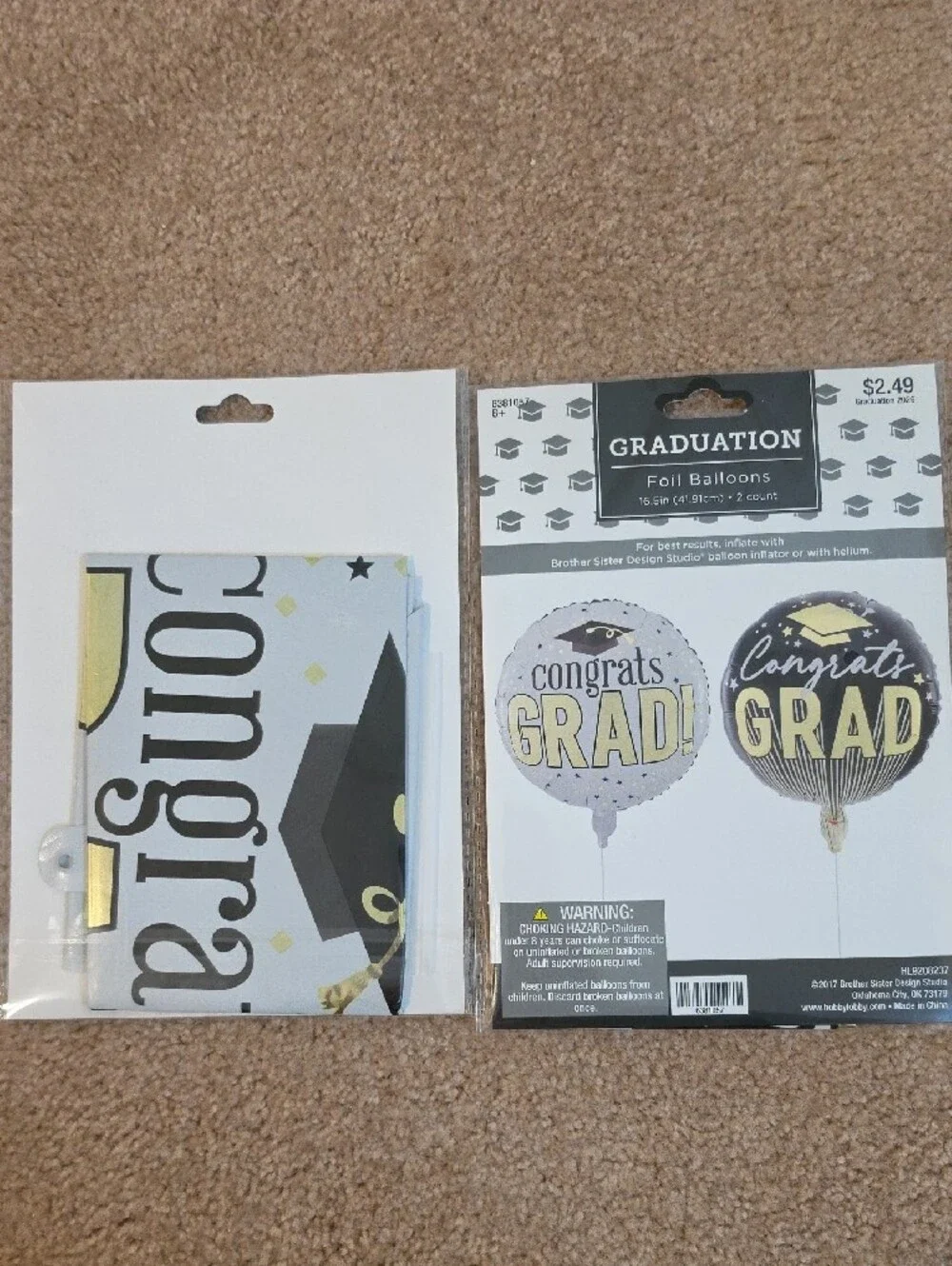 Hobby Lobby Black Graduation Cap Party Decorations.